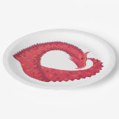 Rotherzdrache Pappteller (Schrägansicht)