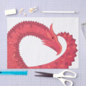 Rotherzdrache Seidenpapier (Handwerk)