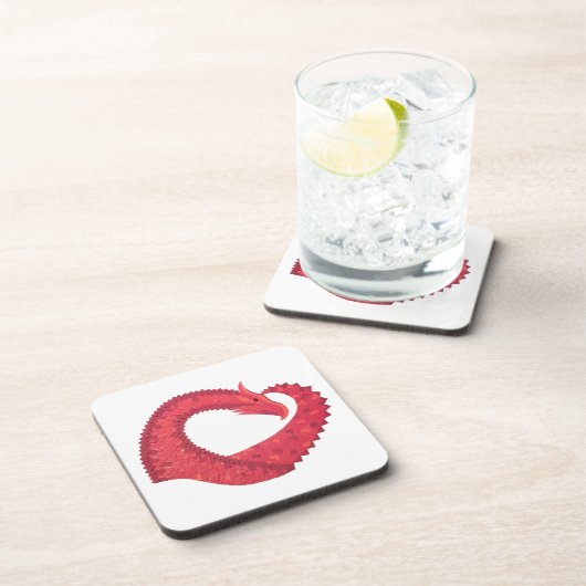 Rotherzdrache Untersetzer (Rechte Seite)