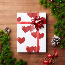 Rotherzen-Geschenkpapier Geschenkpapier