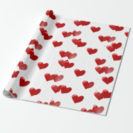 Rotherzen-Geschenkpapier Geschenkpapier