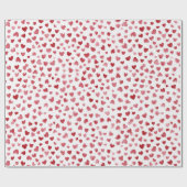 Rotherzen Valentinstag Geschenkpapier (Flach)