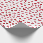 Rotherzen Valentinstag Geschenkpapier (Ecke)