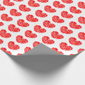 Rotherzenförmig, danke so viel im Kanji Geschenkpapier (Ecke)