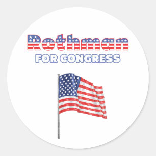 Rothman für Kongress-patriotische amerikanische Runder Aufkleber