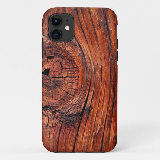 Rotholz-Holz-Korn Case-Mate iPhone Hülle (Rückseite)