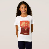 Rotholz-Nationalpark-Vintages Plakat T-Shirt (Vorne ganz)