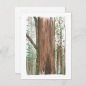 Rotholz-Postkarte Postkarte (Vorne/Hinten)