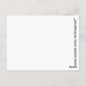 Rotholzbäume am Morgen Postkarte (Rückseite)