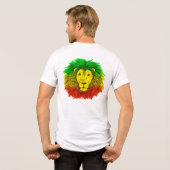 Rotholzkopf rot-gelb Jamaika eine Liebe Tri-Blend Shirt (Rückseite voll)