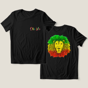 Rotholzkopf rot-gelb Jamaika eine Liebe Tri-Blend Shirt
