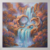 Rothstein-Wasserfall - Pastell-Impressionistischer Poster (Vorne)
