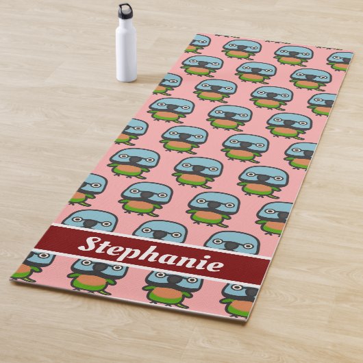 Rothühnerparakette Yogamatte (Beispiel)