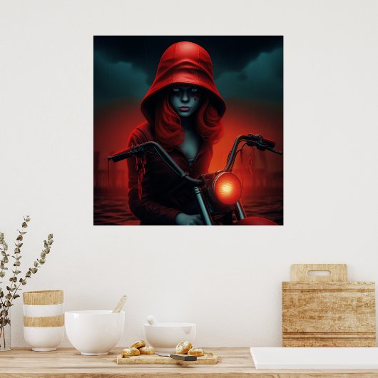 Rothut-Rockstar Poster (Küche)