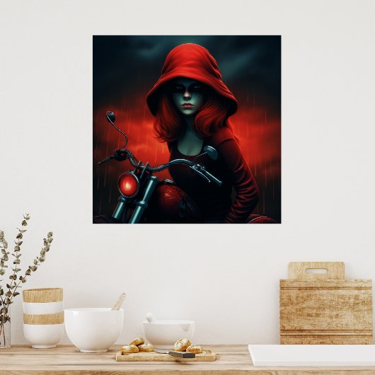 Rothut-Rockstar Poster (Küche)