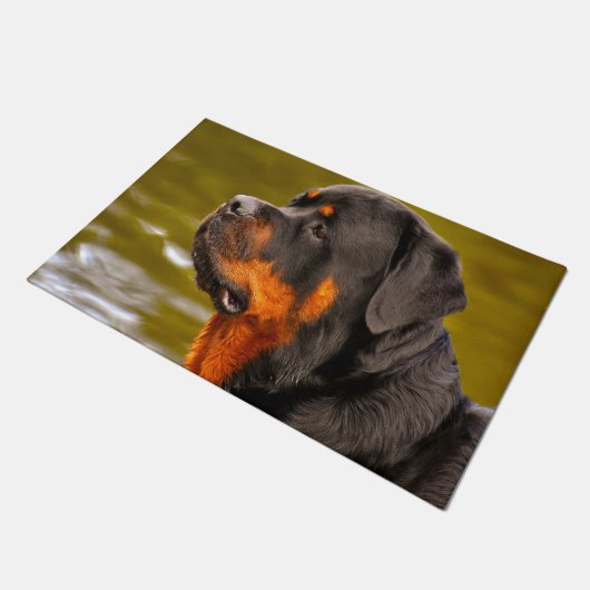 Rothweiler Dog Fußmatte (Schrägansicht)