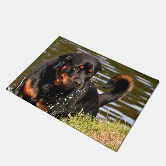 Rothweiler Dog Fußmatte (Schrägansicht)