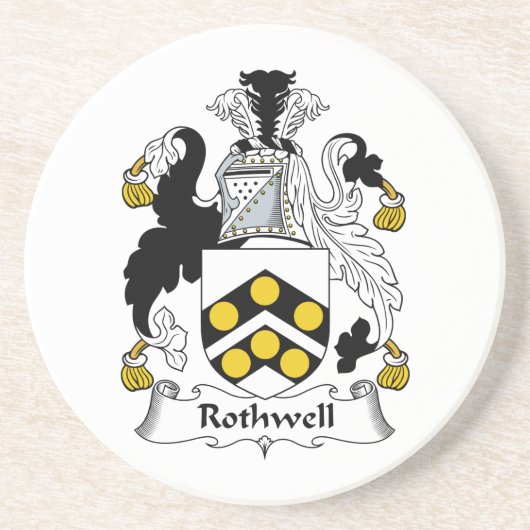 Rothwell Familienwappen Untersetzer (Vorne)