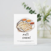 Roti Canai Malaysia Holiday Postcard Feiertagspostkarte (Stehend Vorderseite)