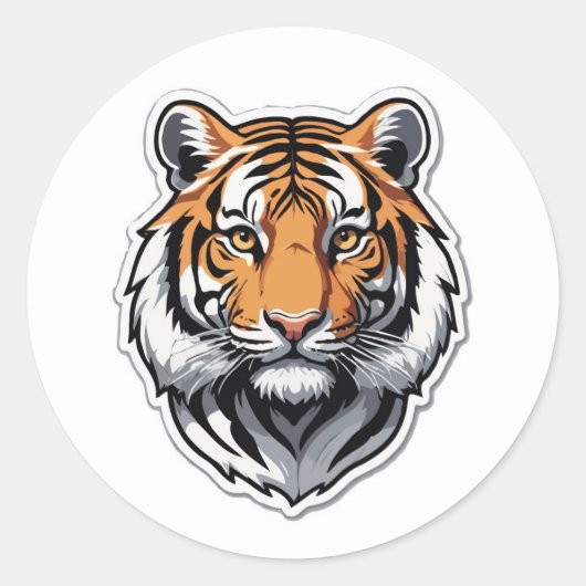 Rotierende Bengalische Tiger-Face-Aufkleber Runder Aufkleber (Vorderseite)