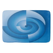 Rotierende blaue Dreiecke Badematte (Vorderseite)