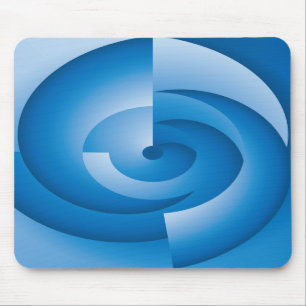 Rotierende blaue Dreiecke Mousepad