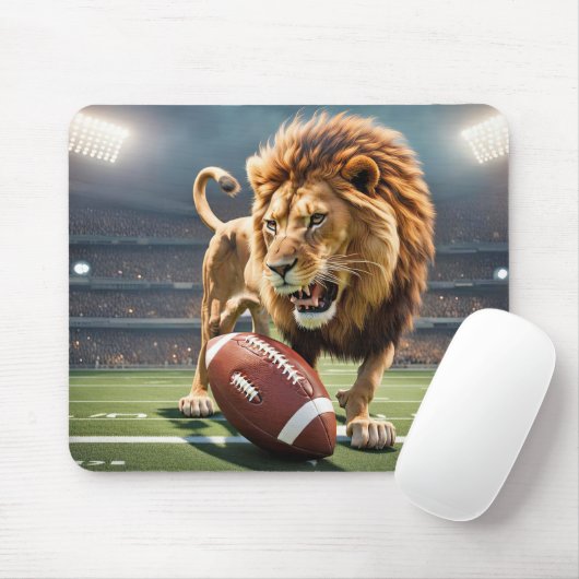 rotierende Löwe mit Fußball Mousepad (Mit Mouse)