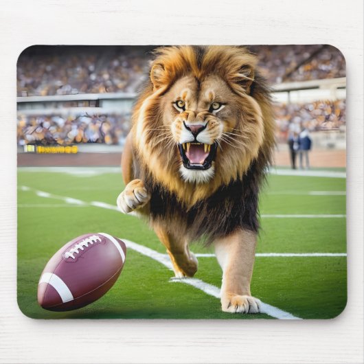 rotierende Löwe mit Fußball Mousepad (Vorne)
