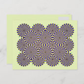 Rotierende Schlangen optische Täuschung Postkarte (Vorne/Hinten)