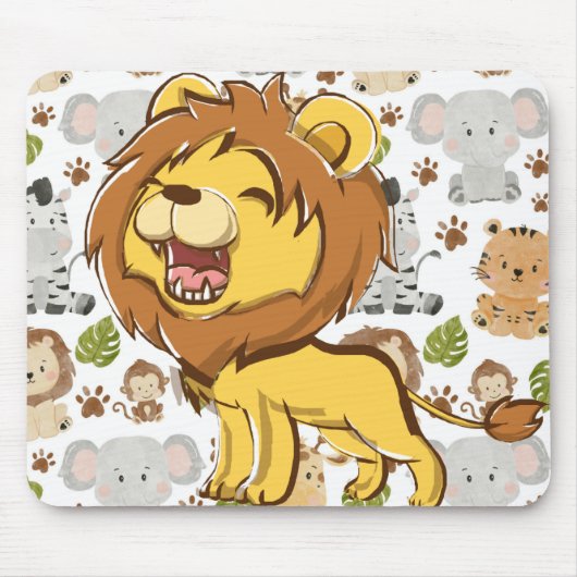 Rotierender Löwe und Tier Mousepad (Vorne)