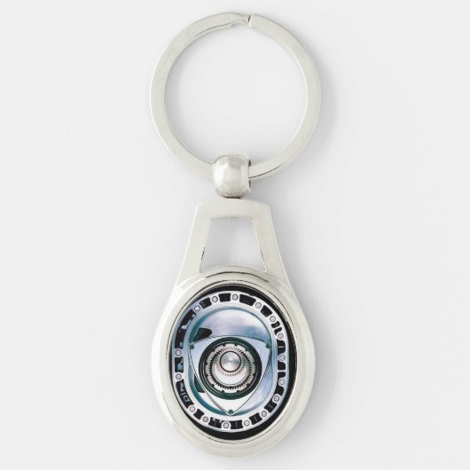 Rotierender ovaler MetallSchlüsselanhänger Schlüsselanhänger (Vorderseite)