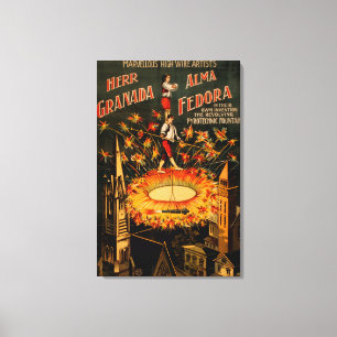 Rotierendes pyrotechnisches Brunnen-Hochseil Leinwanddruck