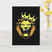 Rotierter Löwe mit Krone Karte (Gelbe Blume)