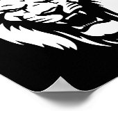 Rotierter Löwe mit Krone Poster (Ecke)