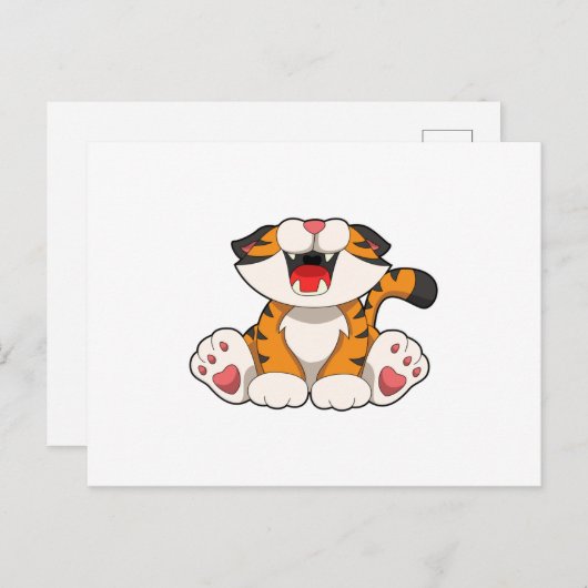 Rotiertiger Postkarte (Vorne/Hinten)