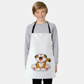 Rotiertiger Schürze (Getragen)
