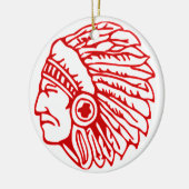 Rotindischer Roter Keramikornament (Links)