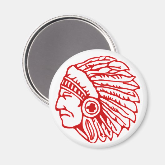 Rotindischer Roter Magnet (Vorderseite/Rückseite)