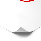 Rotindischer Roter Poster (Ecke)