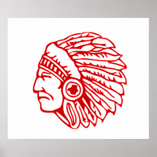 Rotindischer Roter Poster