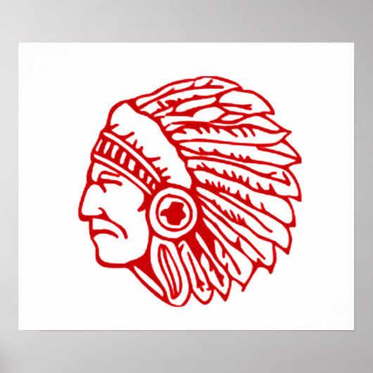 Rotindischer Roter Poster (Vorne)