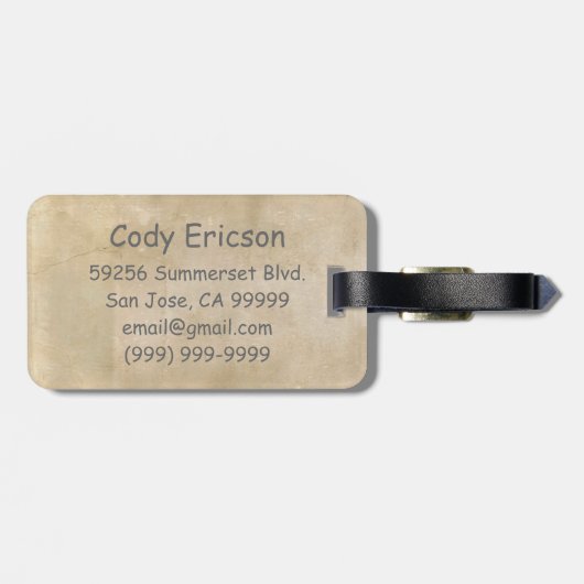 ROTK Aragorn Movie Poster Gepäckanhänger (Rückseite horizontal)