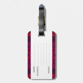 Rotkaleidoskopmuster Gepäckanhänger (Rückseite vertikal)