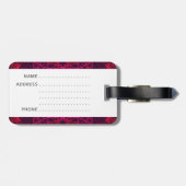 Rotkaleidoskopmuster Gepäckanhänger (Rückseite horizontal)