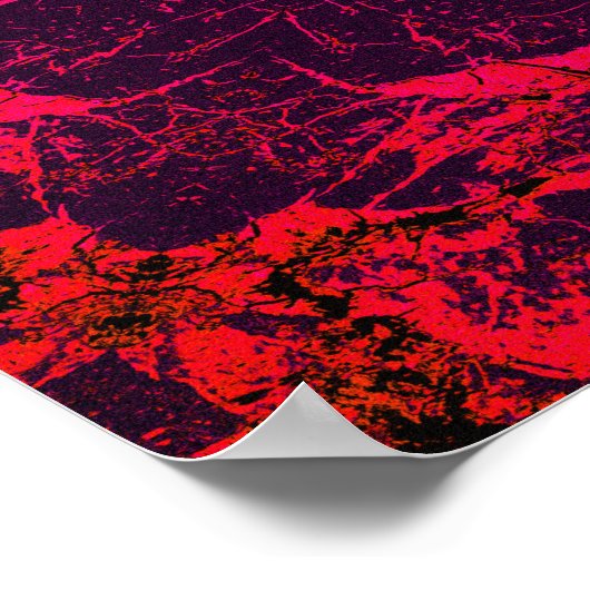 Rotkaleidoskopmuster Poster (Ecke)