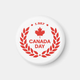 Rotkanadisches Ahornblatt 1. Juryweiß Magnet