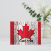 Rotkanadisches Ahornblatt - Kanadaflagge Postkarte (Stehend Vorderseite)
