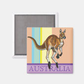 Rotkänguru Magnet (Vorderseite/Rückseite)