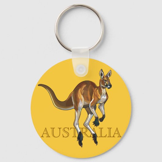 Rotkänguru Schlüsselanhänger (Vorderseite)