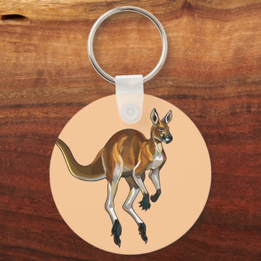 Rotkänguru Schlüsselanhänger (Vorderseite)